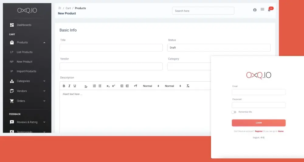 OXQ.IO Easy Control Panel